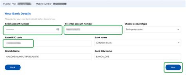 How can I change my bank account for income tax return?