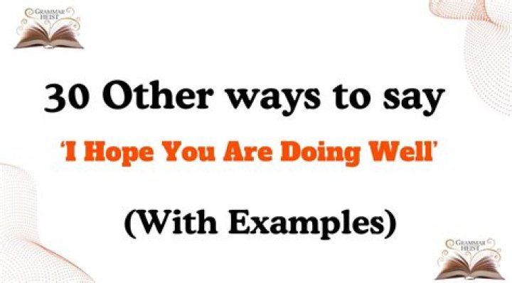 How do you write in mail hope you are doing well?