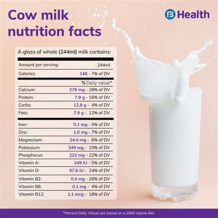 How many calories is 1 cup whole milk?