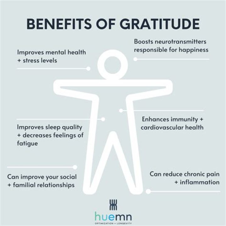 What are 6 benefits of gratitude?
