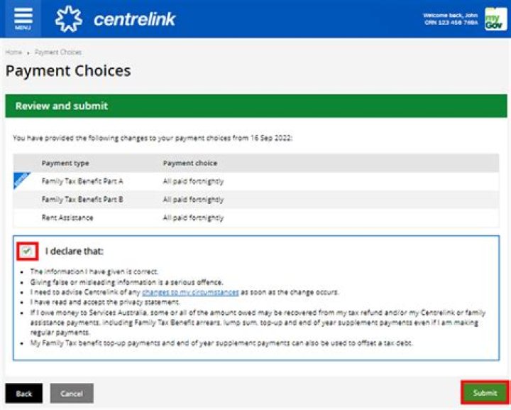 What happens if you report no income to Centrelink?