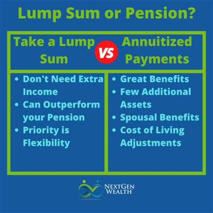 What happens if you take a lump sum pension?