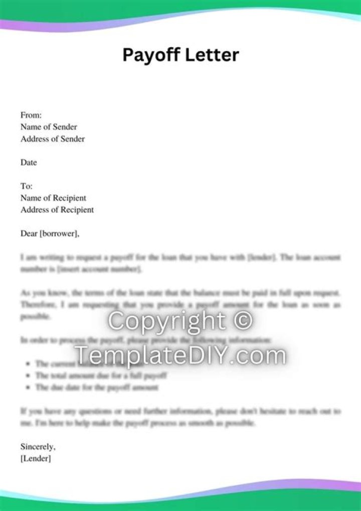 What is an IRS payoff letter?