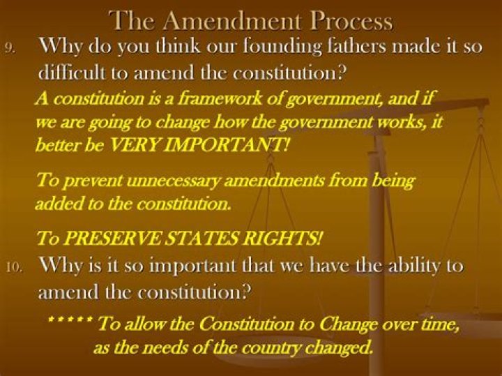 Why is it so difficult to amend?